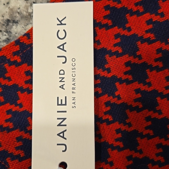 JANIE AND JACK FUNNY VALENTINE HOUNDSTOOTH TOP. SIZE 18-24 MONTHS. - Picture 5 of 9